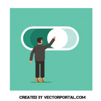 On off switch vector image.ai